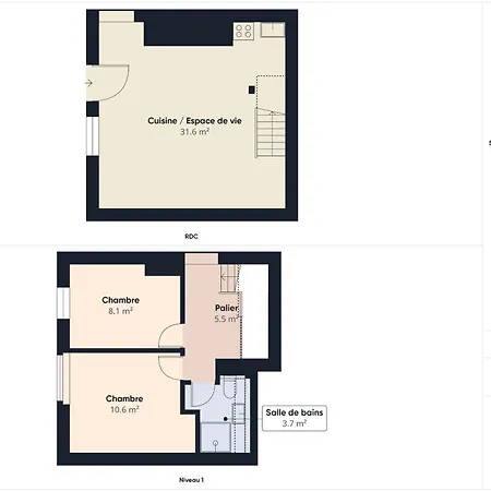 Mitoyen - Piscine Commune - 4 Personnes Holiday home